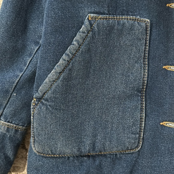 Zara girls kids long denim blue jacket size 11-12. - Picture 5 of 7